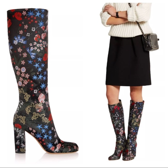 valentino floral boots